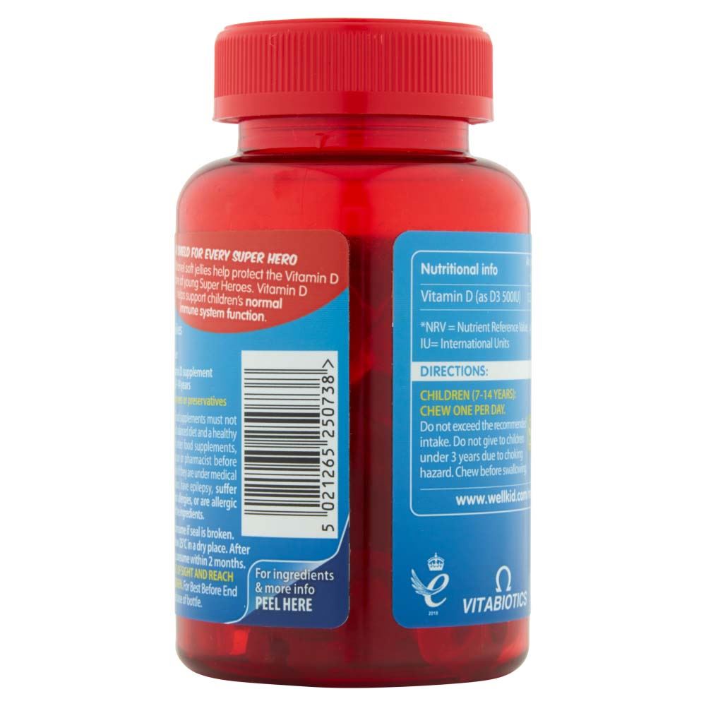 Vitabiotics WellKid Marvel Vitamin D - 7-14yrs - 50 Soft Jellies