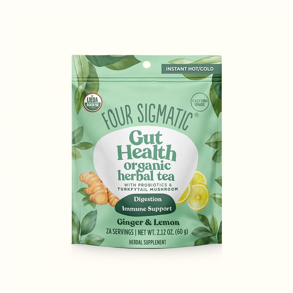Four Sigma Foods Happy Gut Organic Herbal Tea 60g