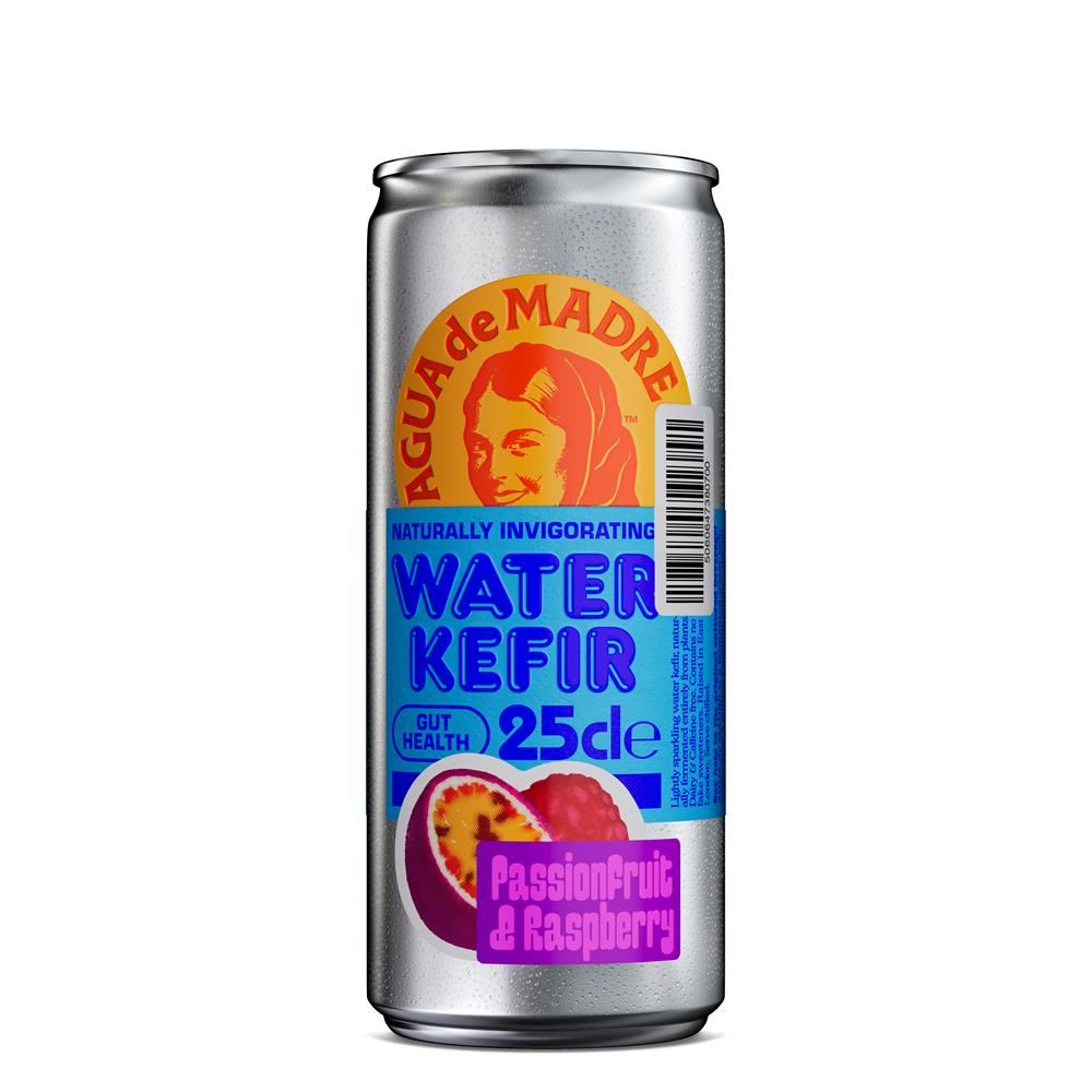 Agua De Madre Passion Fruit & Raspberry Kefir 250ml - 12 Pack