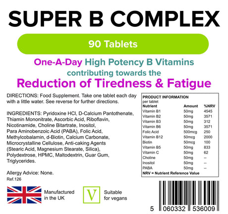 Lindens Super Vitamin B Complex - 90 Tablets