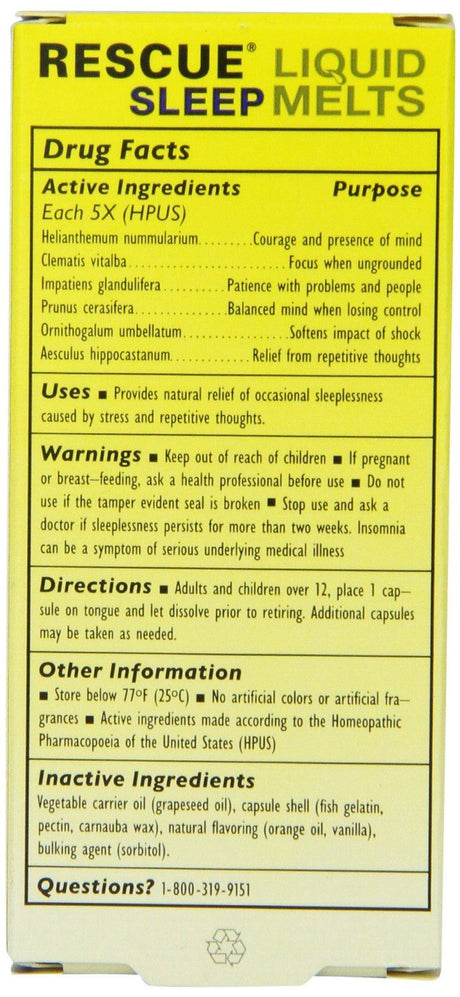Bach Rescue Night Remedy Liquid - 28 Melts