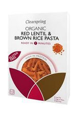 Clearspring Organic Gluten Free Red Lentil & Brown Rice Pasta 250g