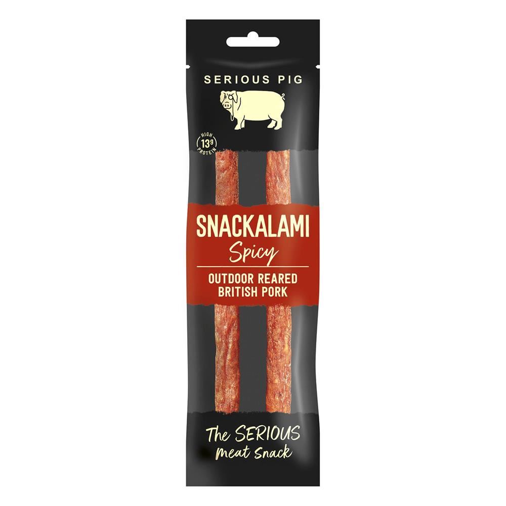 Serious Pig Snackalami Spicy 30g - 24 Pack
