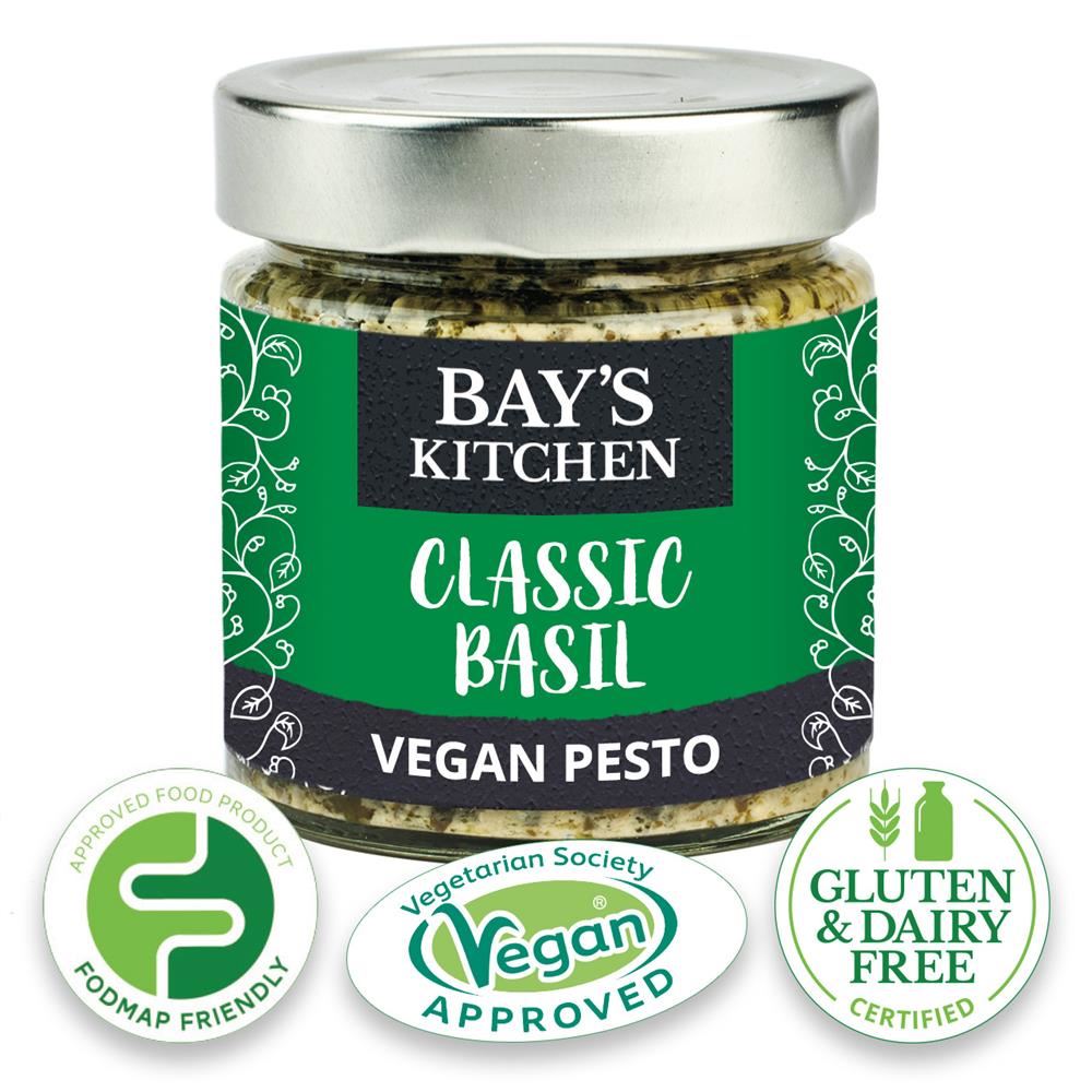 Bays Kitchen Classic Basil Vegan Pesto Low FODMAP 190g