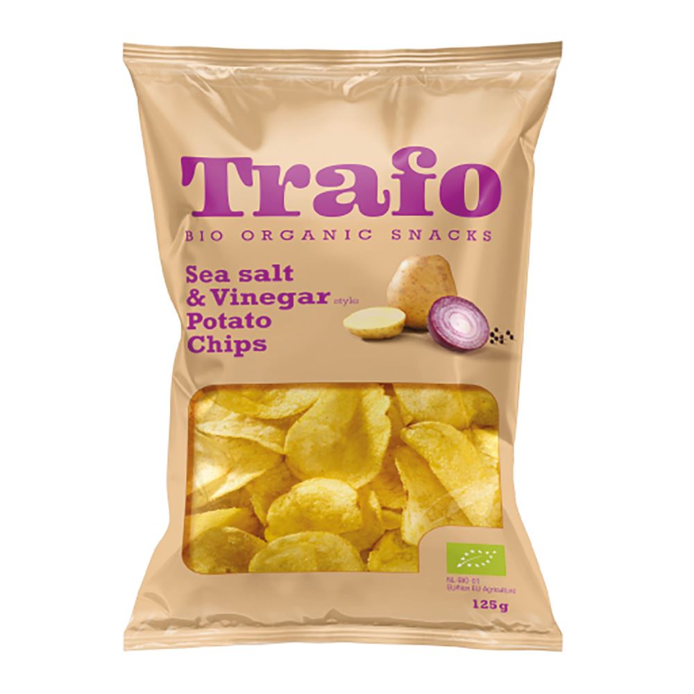 Trafo Organic Classic Salt & Vinegar Crisps 125g