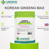 Lindens Korean Ginseng Max 3125mg - 90 Tablets - image 3