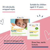 The Eye Doctor Biodegradable Eyelid wipes 20