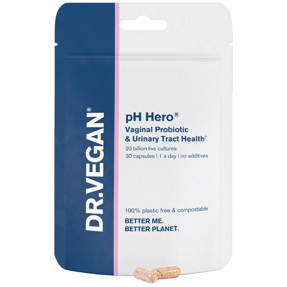 Dr Vegan pH Hero Vaginal Health and UTI Support 30 Capsules