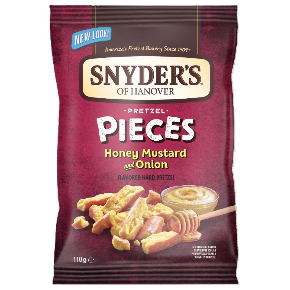 Snyders Pretzel Pieces Honey Must & Onion 110g - 10 Pack