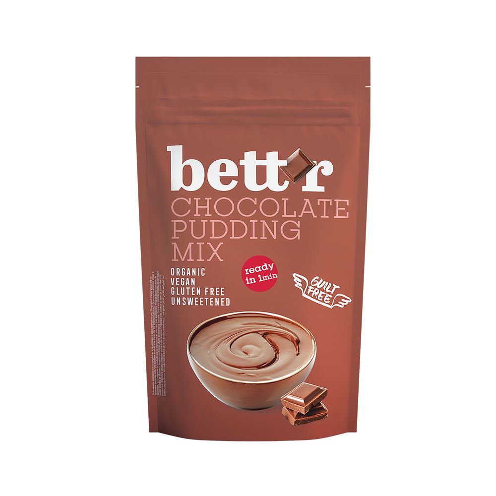 Bettr Organic Gluten-Free Chocolate Pudding Mix 200g - 6 Pack