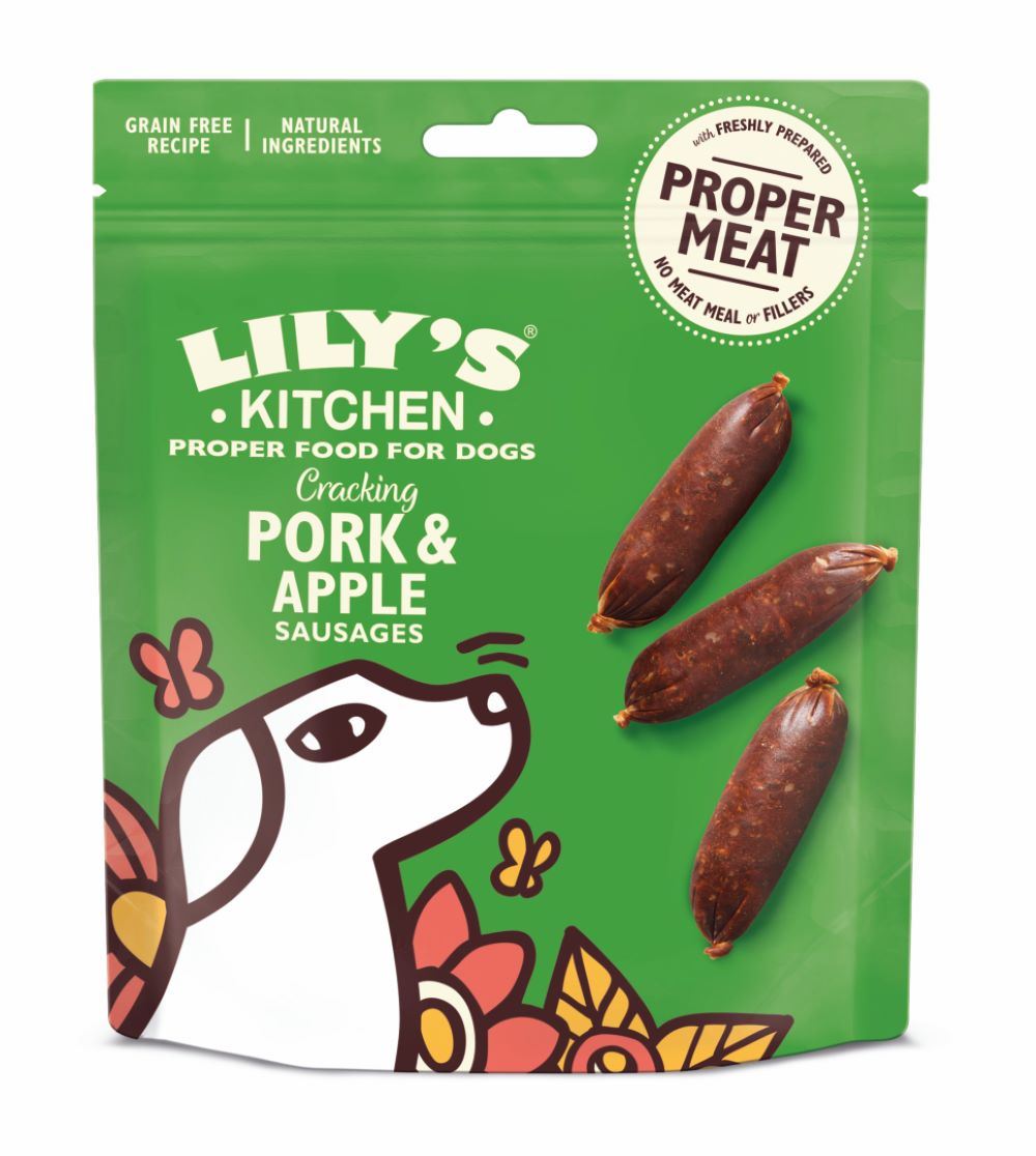 Lilys Kitchen Cracking Pork & Apple Sausages Dog Treats 70g