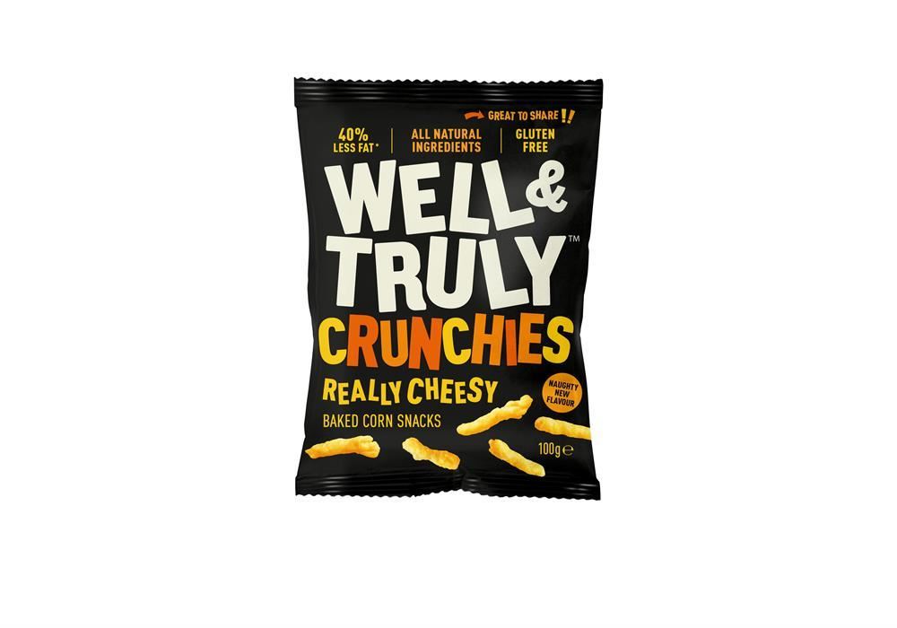 Well and Truly Well & Truly Crunchies Really Cheesy Snack 100g - 14 Pack