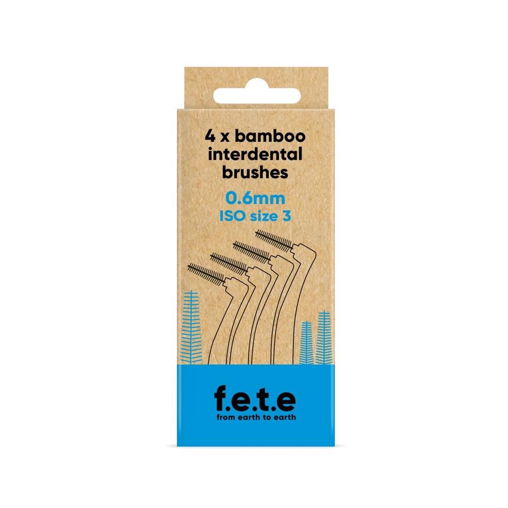 From Earth to Earth FETE Interdental Brushes ISO Size 3 Blue 0.6mm