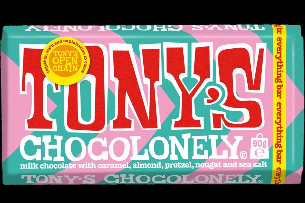 Tonys Chocolonely Tony's Chocolonely Milk Everything bar 90 - 21 Pack