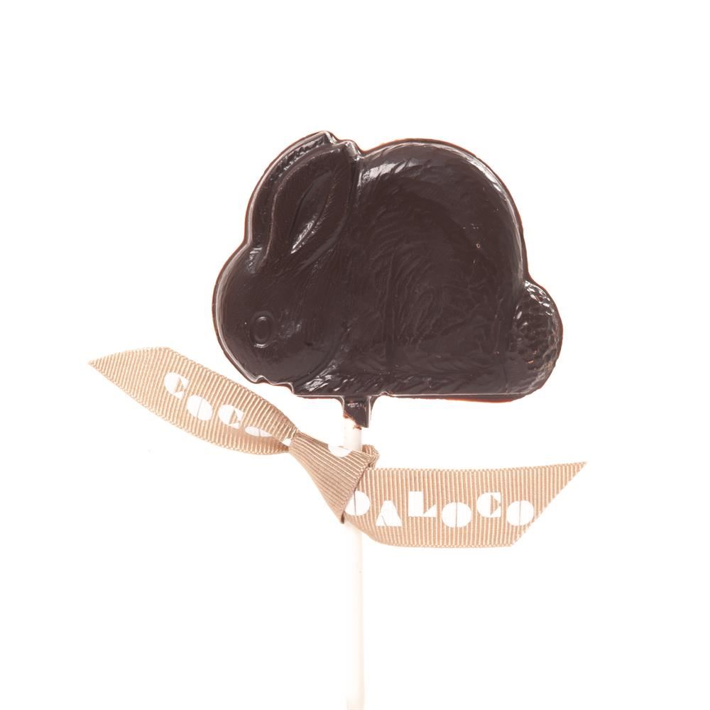 Cocoa Loco 73% Dark Chocolate Rabbit Lolly 26g