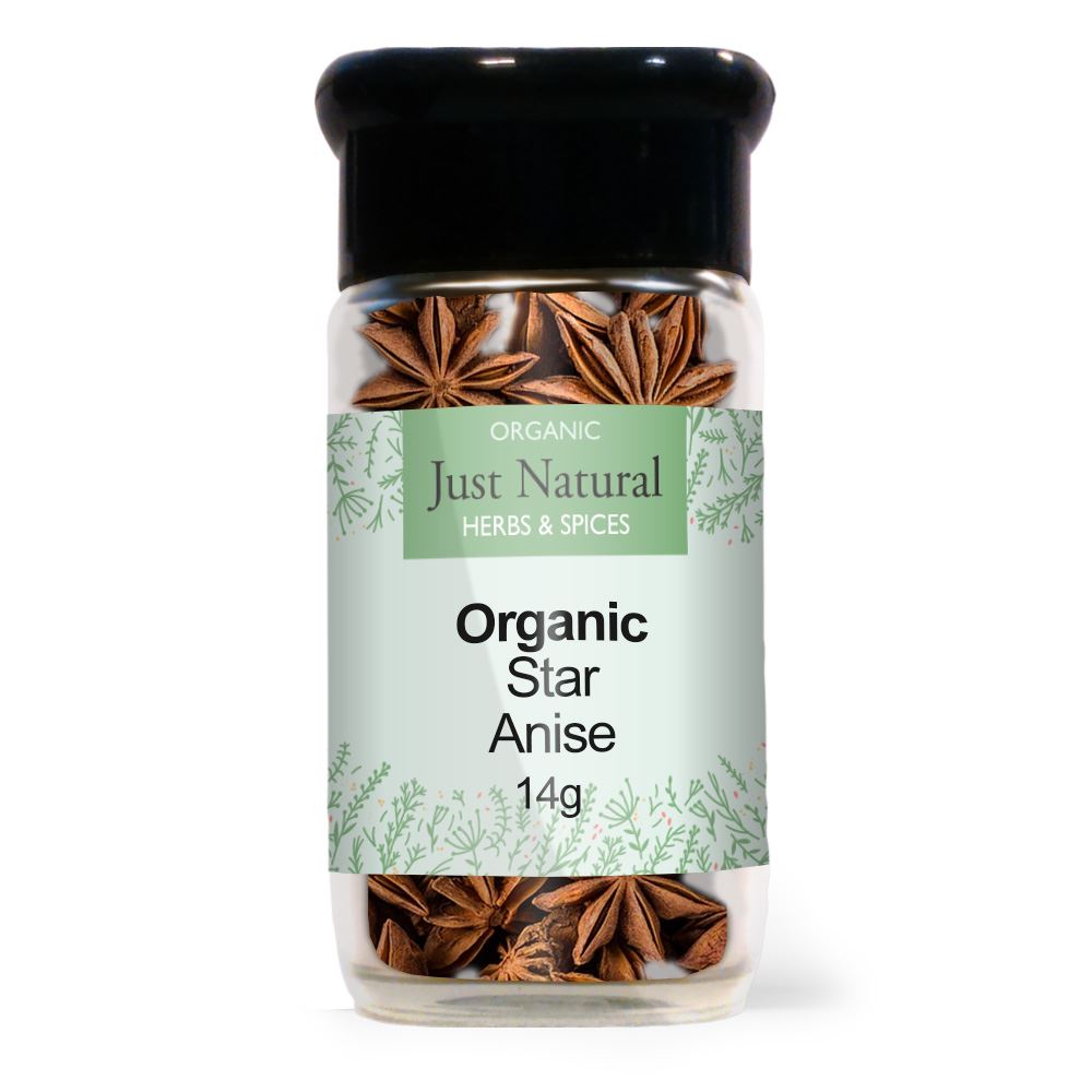 Just Natural Herbs Organic Star Anise (Jar) 20g