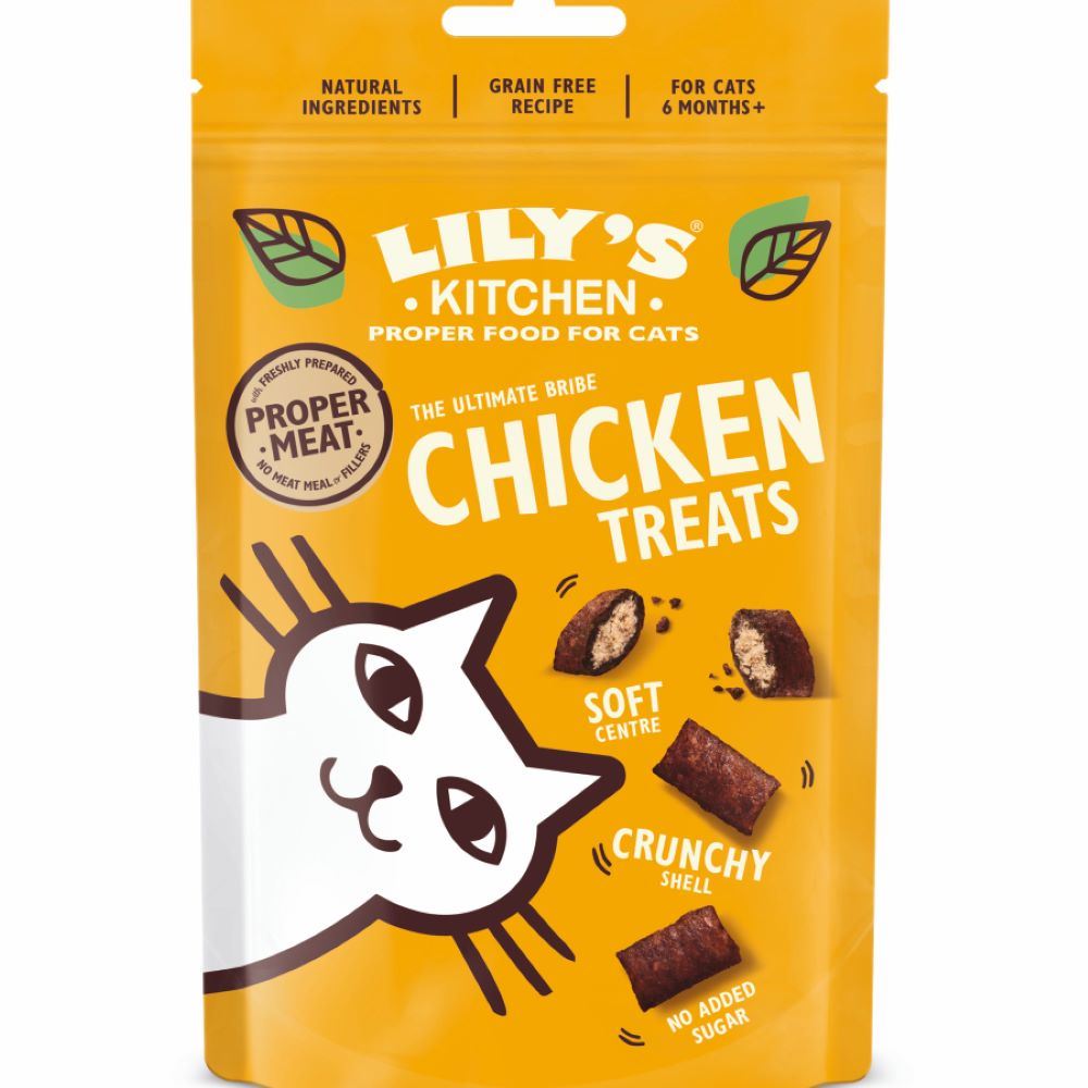 Lilys Kitchen Chicken Pillow Treats for Cats 60g
