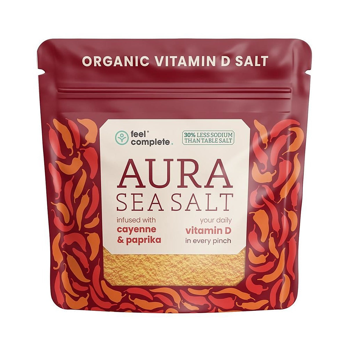 Feel Complete (Aura Sea Salt) Organic Cayenne & Paprika Vitamin D 80g ...