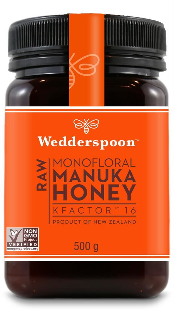Wedderspoon 100% RAW Manuka Honey KFactor 16 500g
