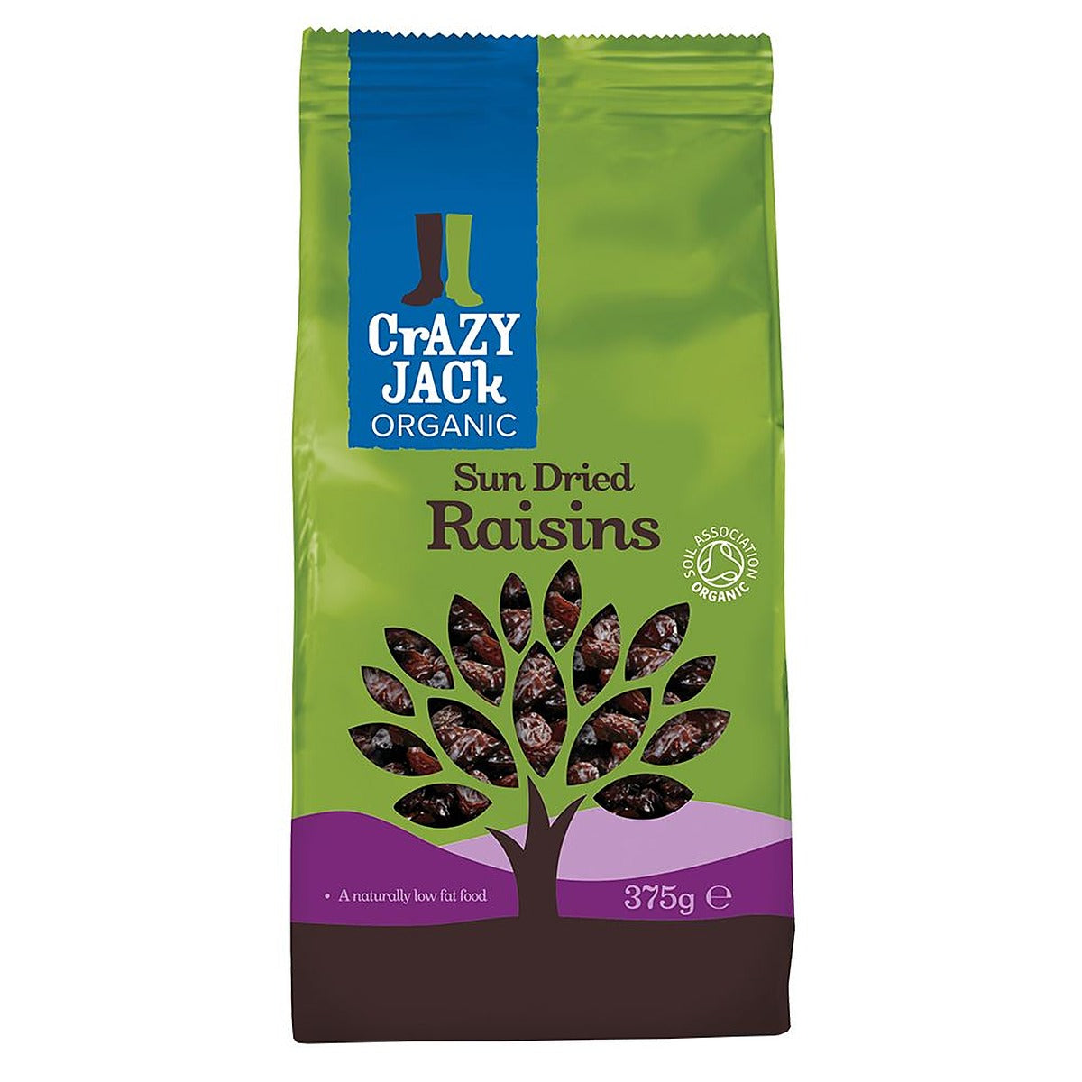 Crazy Jack Org Raisins 375g – Health Plus Living