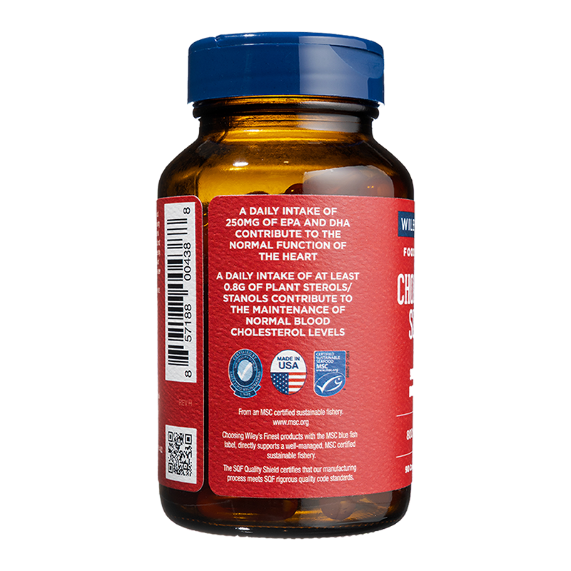 Wiley's Finest Fish Oil Cholesterol Support 90 Capsules