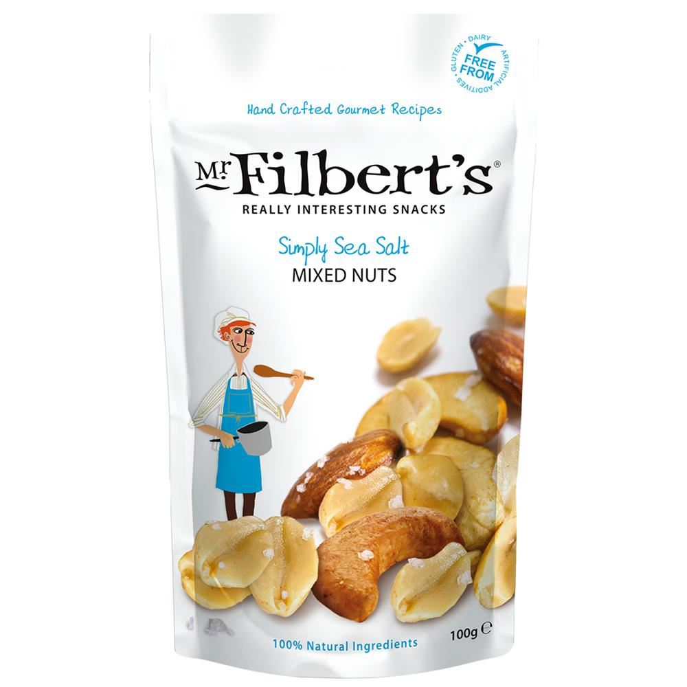 Mr Filberts Simply Sea Salt Mixed Nuts 100g - 12 Pack