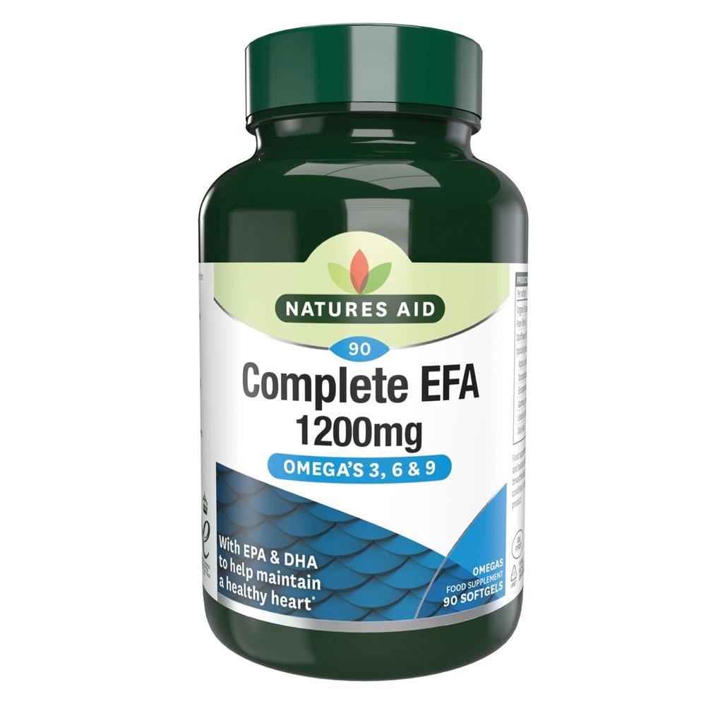 Natures Aid Complete EFA Omega 3 6 + 9 - 90 Capsules