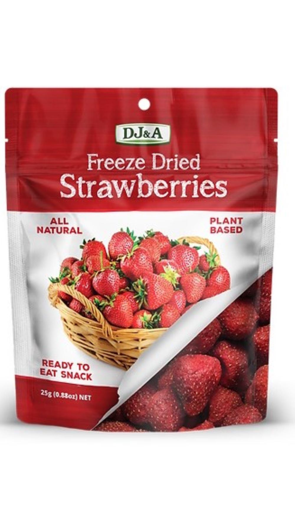 DJ & A DJ&A Freeze Dried Strawberries 25g - 10 Pack