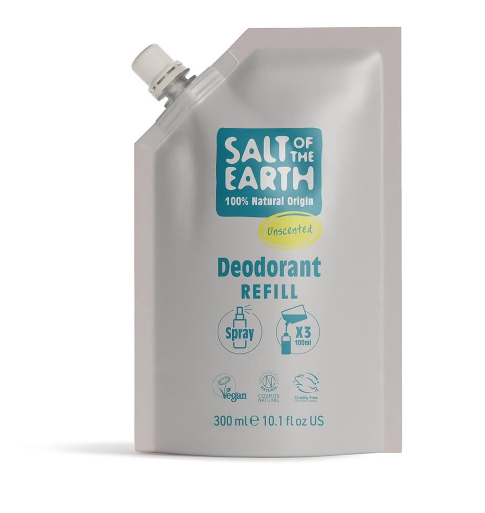 Salt Of the Earth Unscented Refill Pouch for Spray 300ml