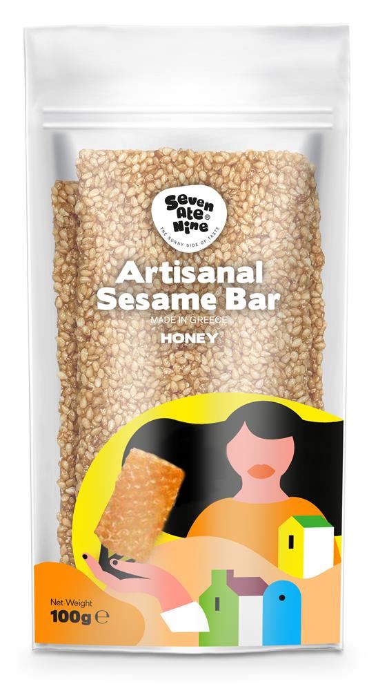 Seven Ate Nine Sesame Bar Honey x 4 bars 100g