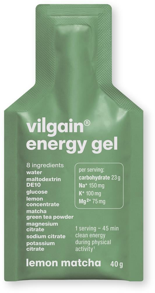 Vilgain Energy Gel Lemon Matcha 40g - 12 Pack