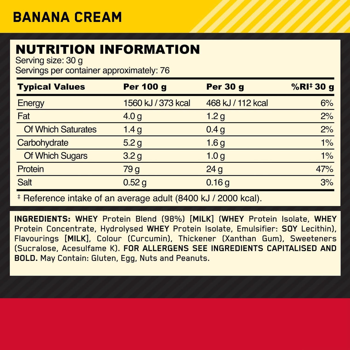 Optimum Nutrition Gold Standard 100% Whey Protein Powder - 900g/2.2kg/4.5kg