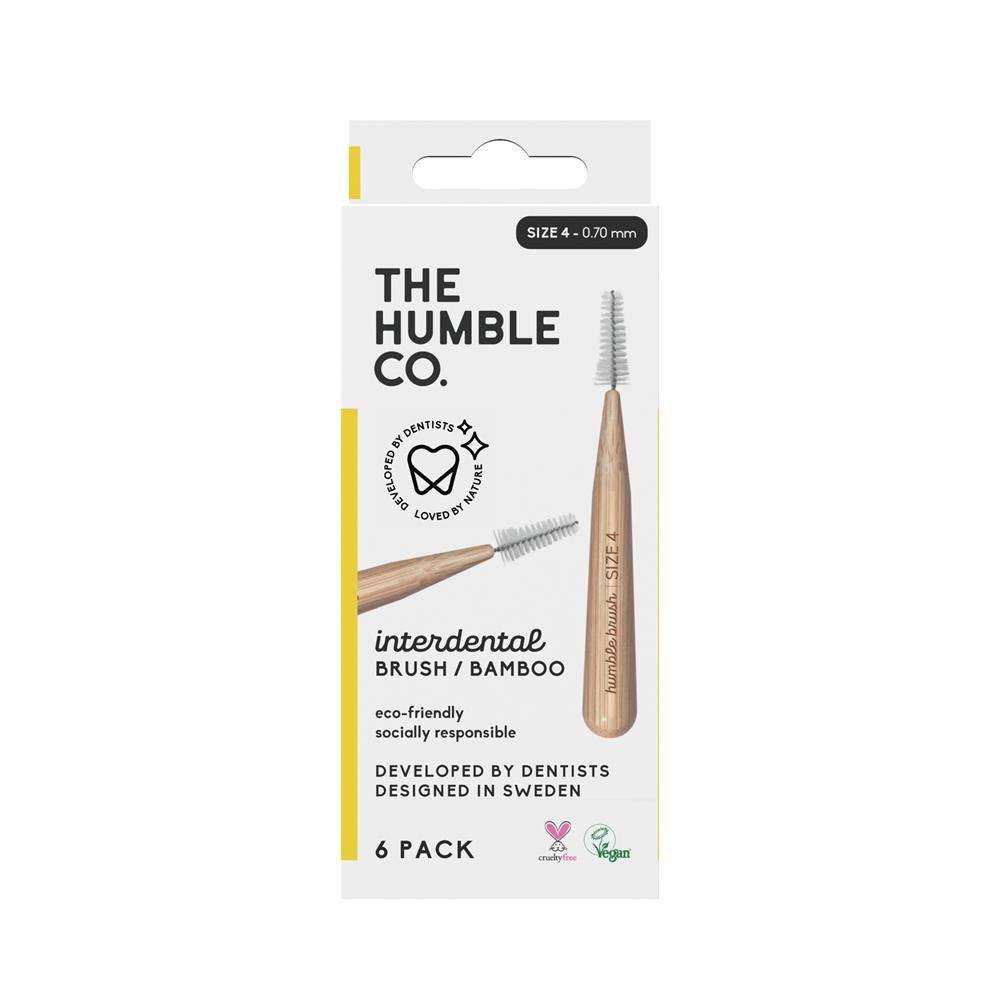 Humble Brush The Humble Co Inter Dental Brush size 4 - Yellow 6 Pack