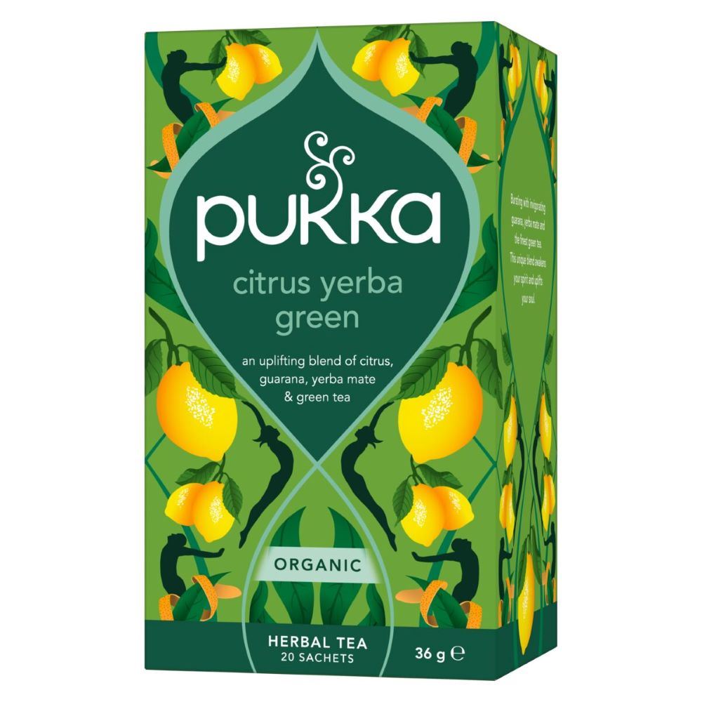 Pukka Herbs Pukka Organic Citrus Yerba Green Mate x 20 Teabags - 2 Pack