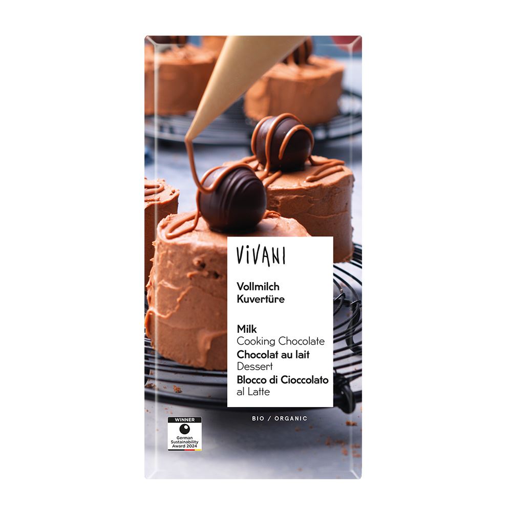 Vivani Milk Cooking Chocolate Organic 200g
