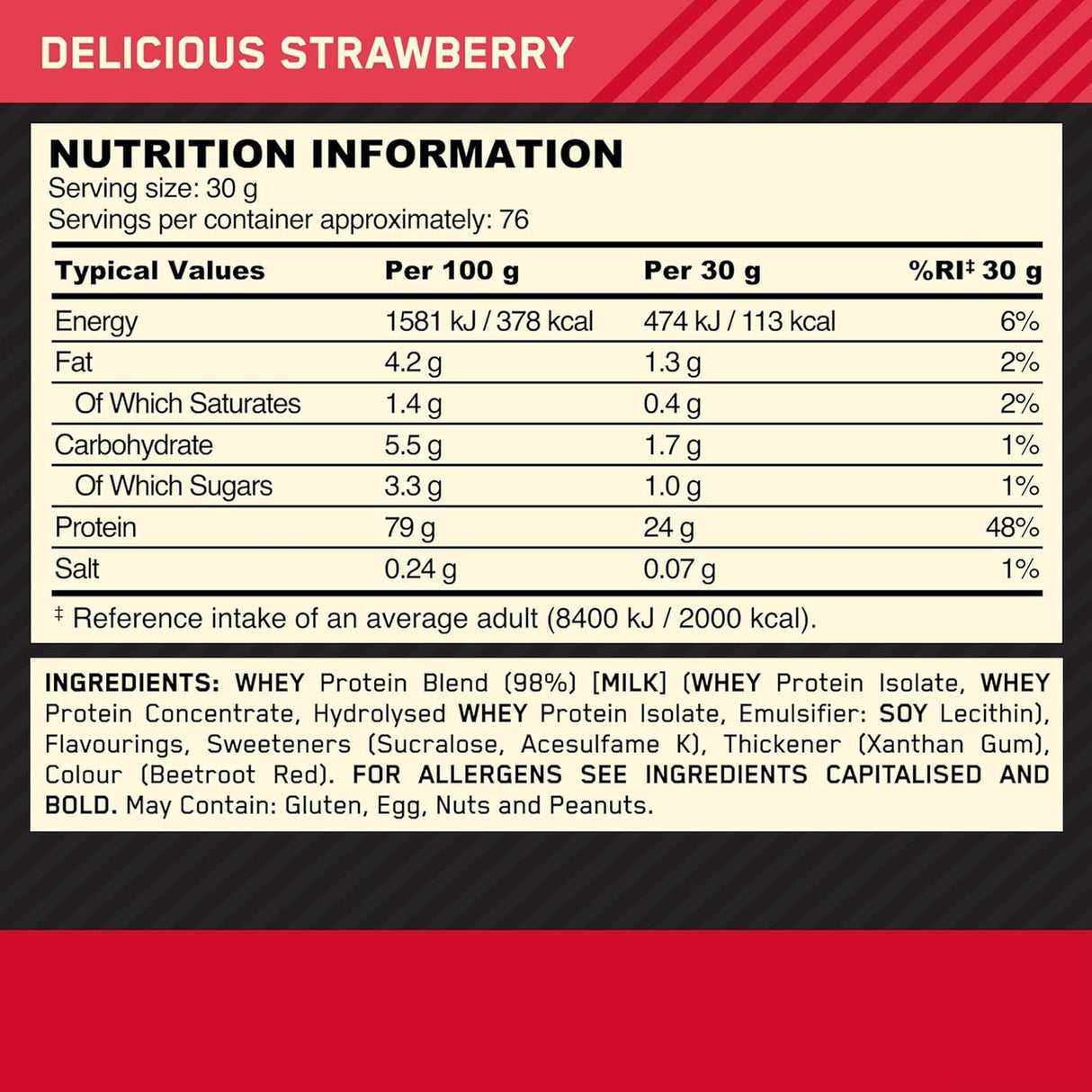 Optimum Nutrition Gold Standard 100% Whey Protein Powder - 900g/2.2kg/4.5kg