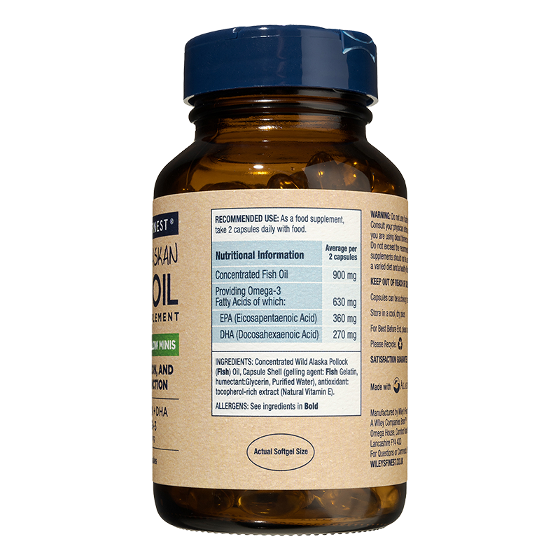 Wiley's Finest UK Easy Swallow Minis 180 Capsules