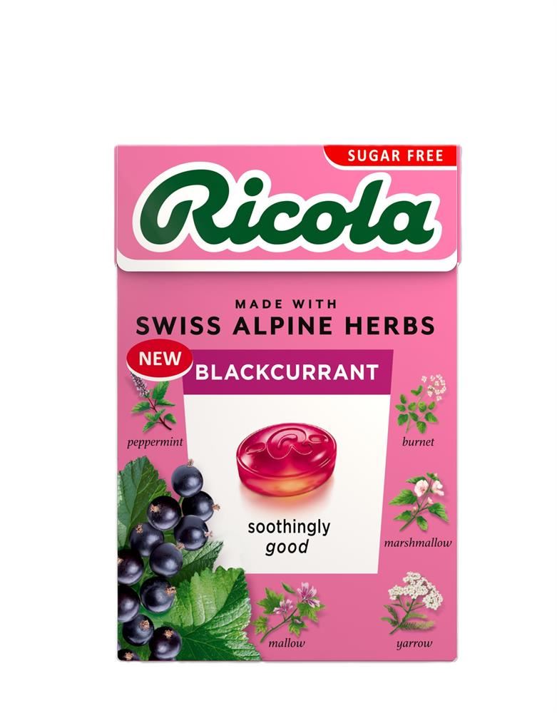 Ricola Blackcurrant Box Sugar Free 45g