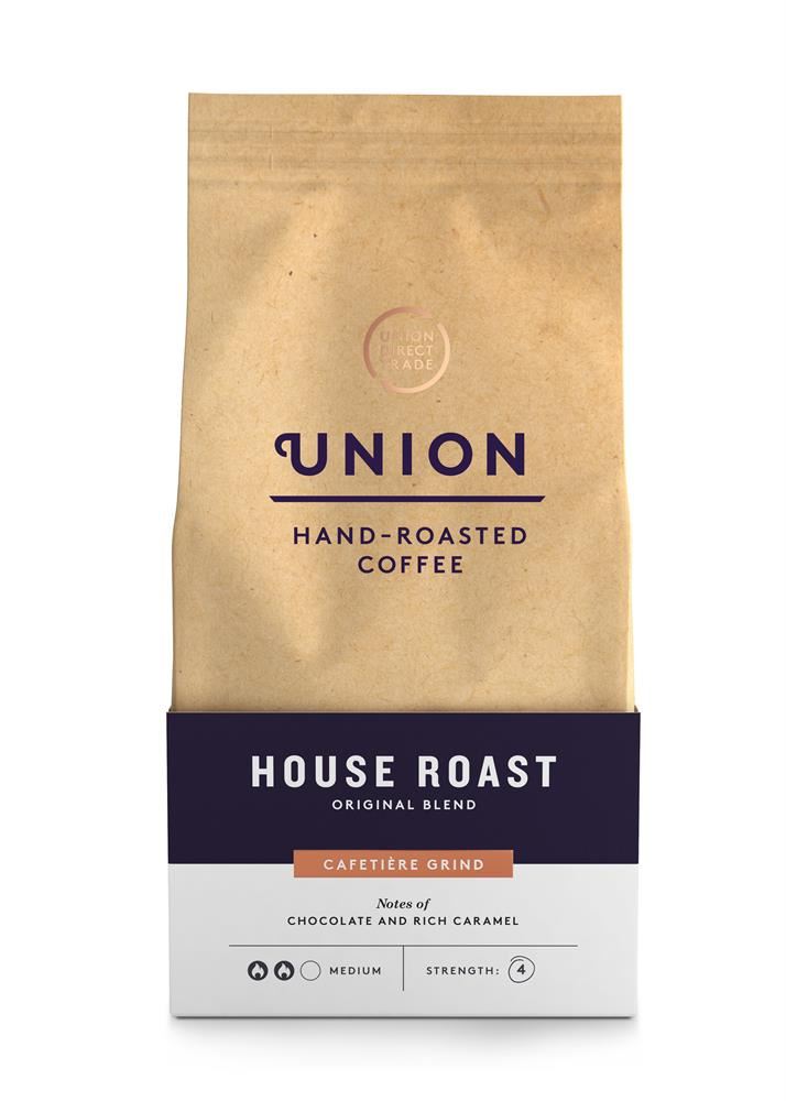 Union Roasted Coffee Hand-Roasted Coffee House Roast - Cafetiere Grind 200g