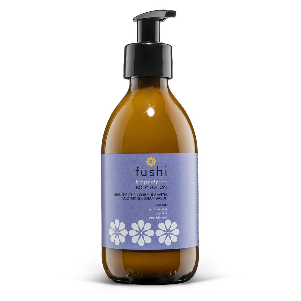 Fushi Wellbeing Bringer of Peace Herbal Body Lotion 230ml Glass Bottle