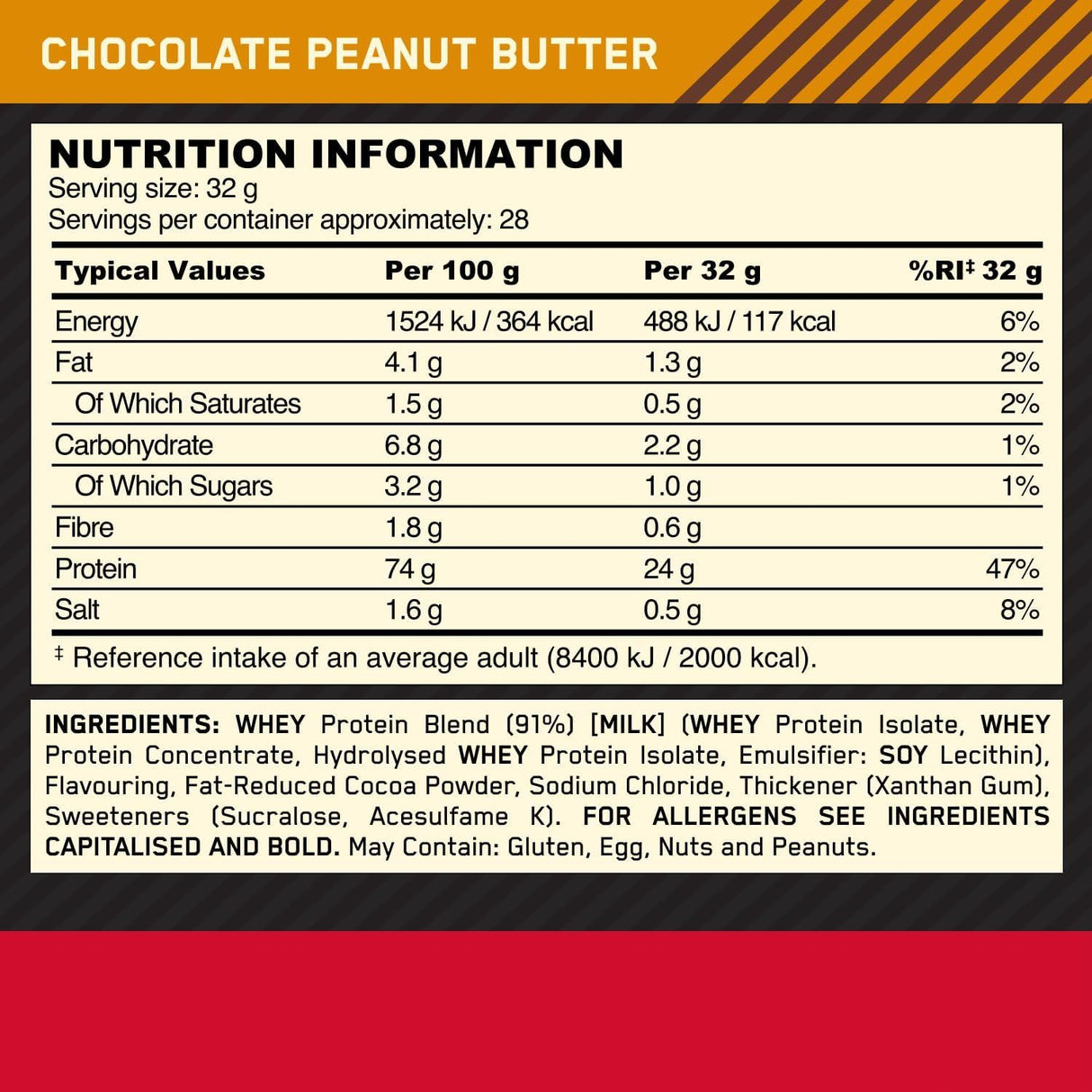 Optimum Nutrition Gold Standard 100% Whey Protein Powder - 900g/2.2kg/4.5kg