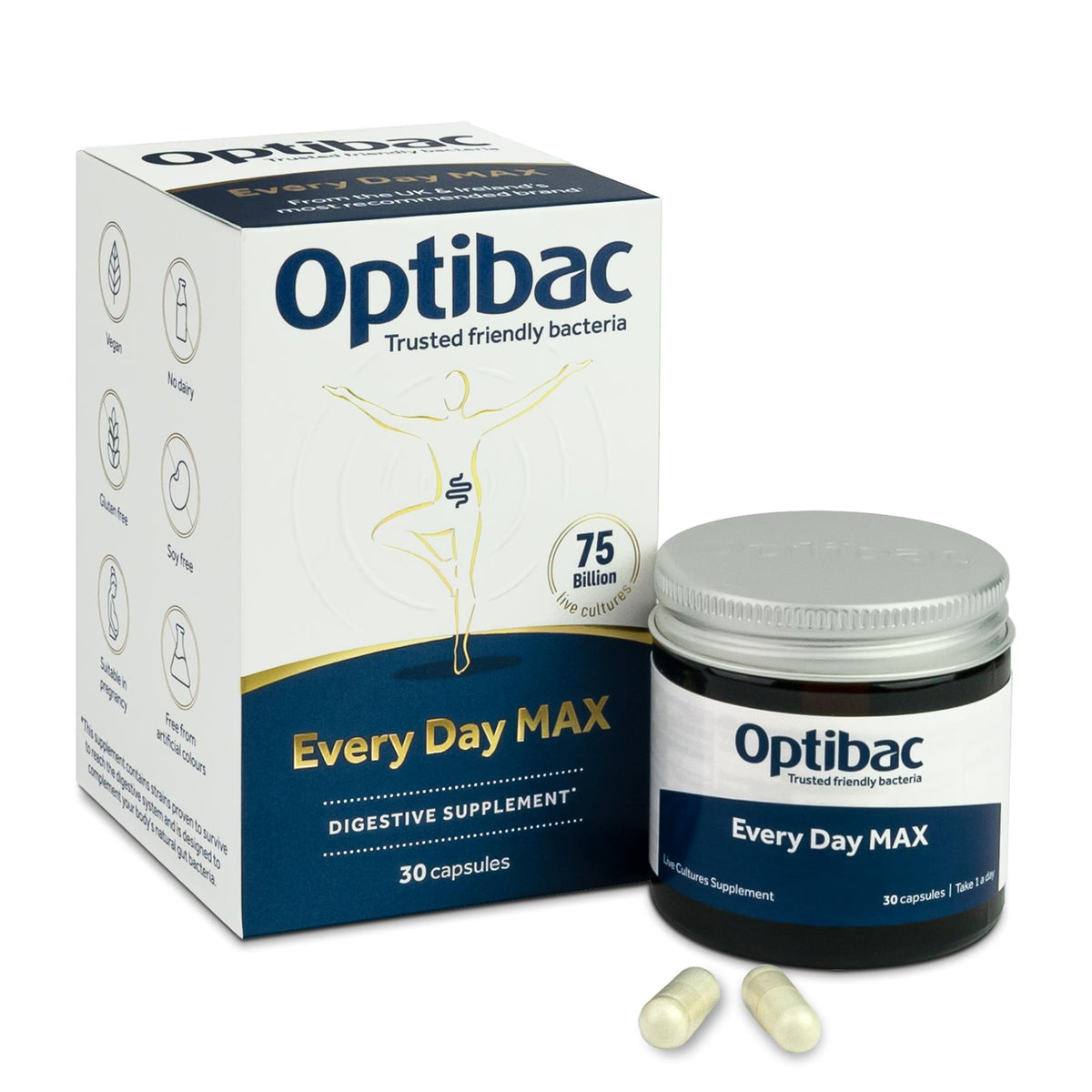 Optibac Logo OptiBac Probiotics For Every Day Max Strength 30 Capsules – Health Plus ...