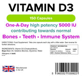 Lindens Vitamin D3 5000 IU - 150 Capsules - image 2