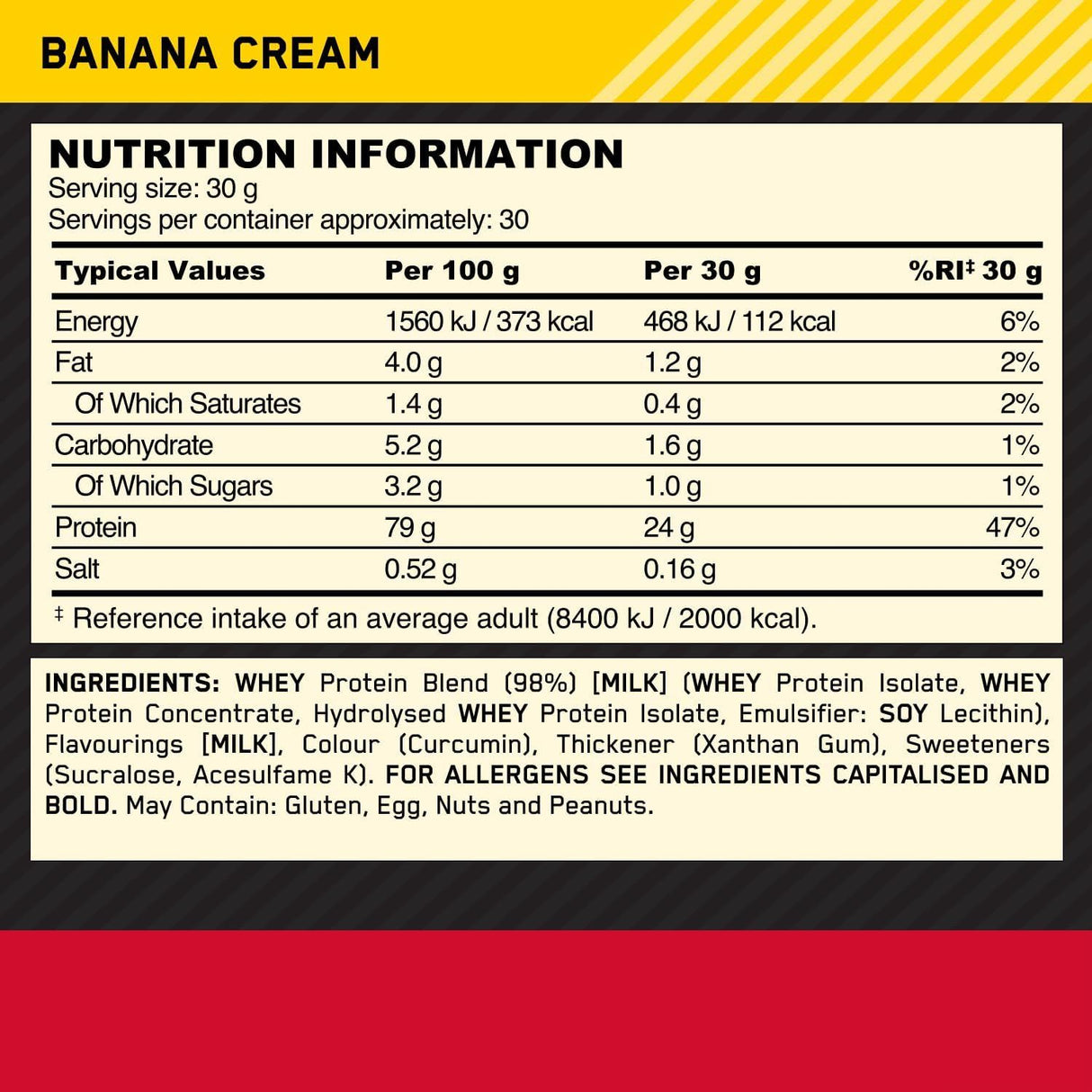 Optimum Nutrition Gold Standard 100% Whey Protein Powder - 900g/2.2kg/4.5kg