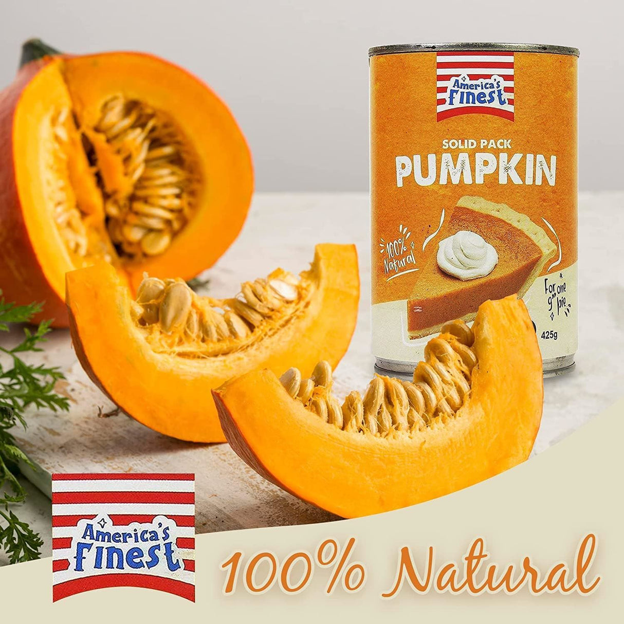 America's Finest 100% Pumpkin Puree 425g - Pack of 6
