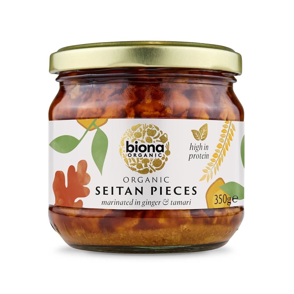 Biona Organic Seitan Pieces marinated in ginger and soya sauce 350g