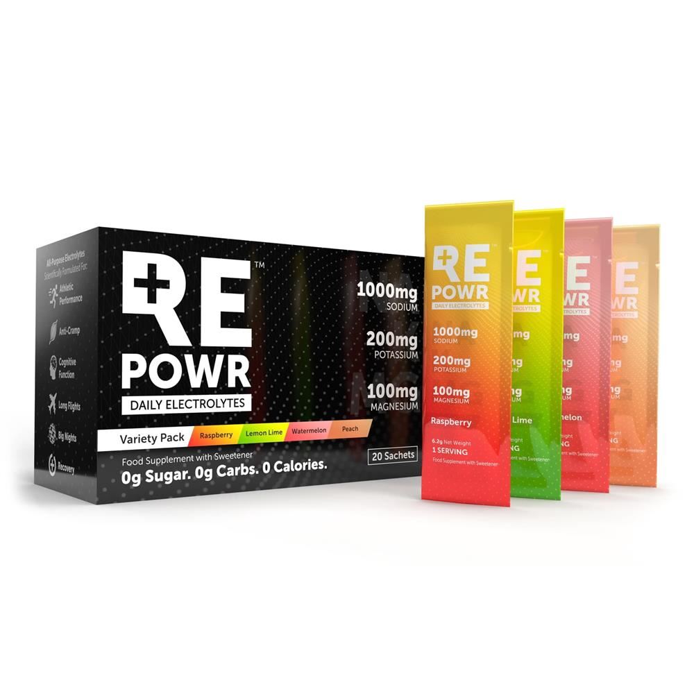 REPOWR Daily Electrolytes Variety 20 Sachets Mix 1