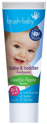 Brush-Baby Baby & Toddler Toothpaste Gentle Applemint Flavour 0-3 Years 50ml