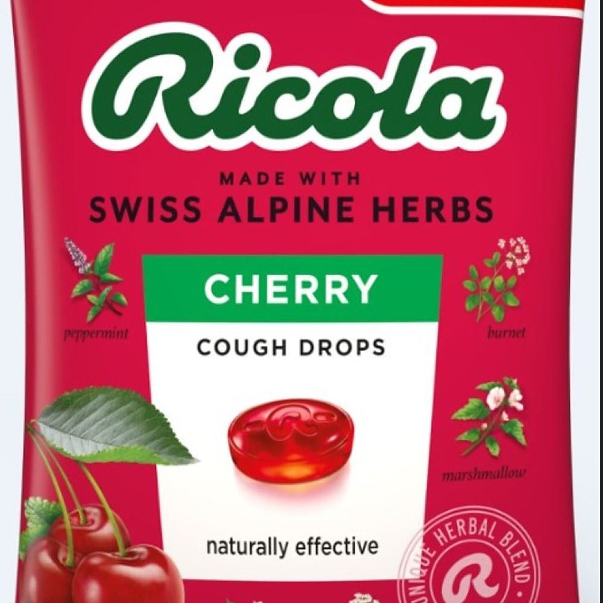 Ricola Cherry Cough Drops 70g Bag Sugar Free – Health Plus Living