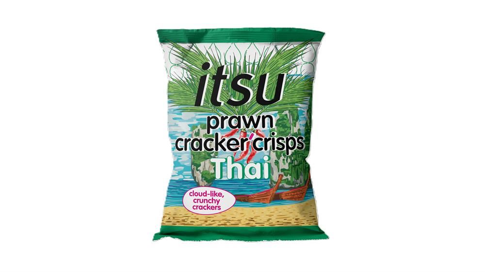 Itsu Thai Sweet Chilli Prawn Cracker Crisps Sharing Bag 60g - 6 Pack